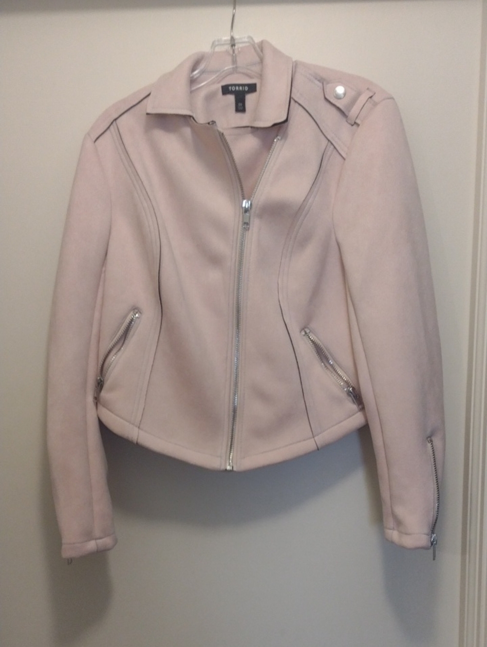 Torrid Pastel Pink Moto Jacket (J806)